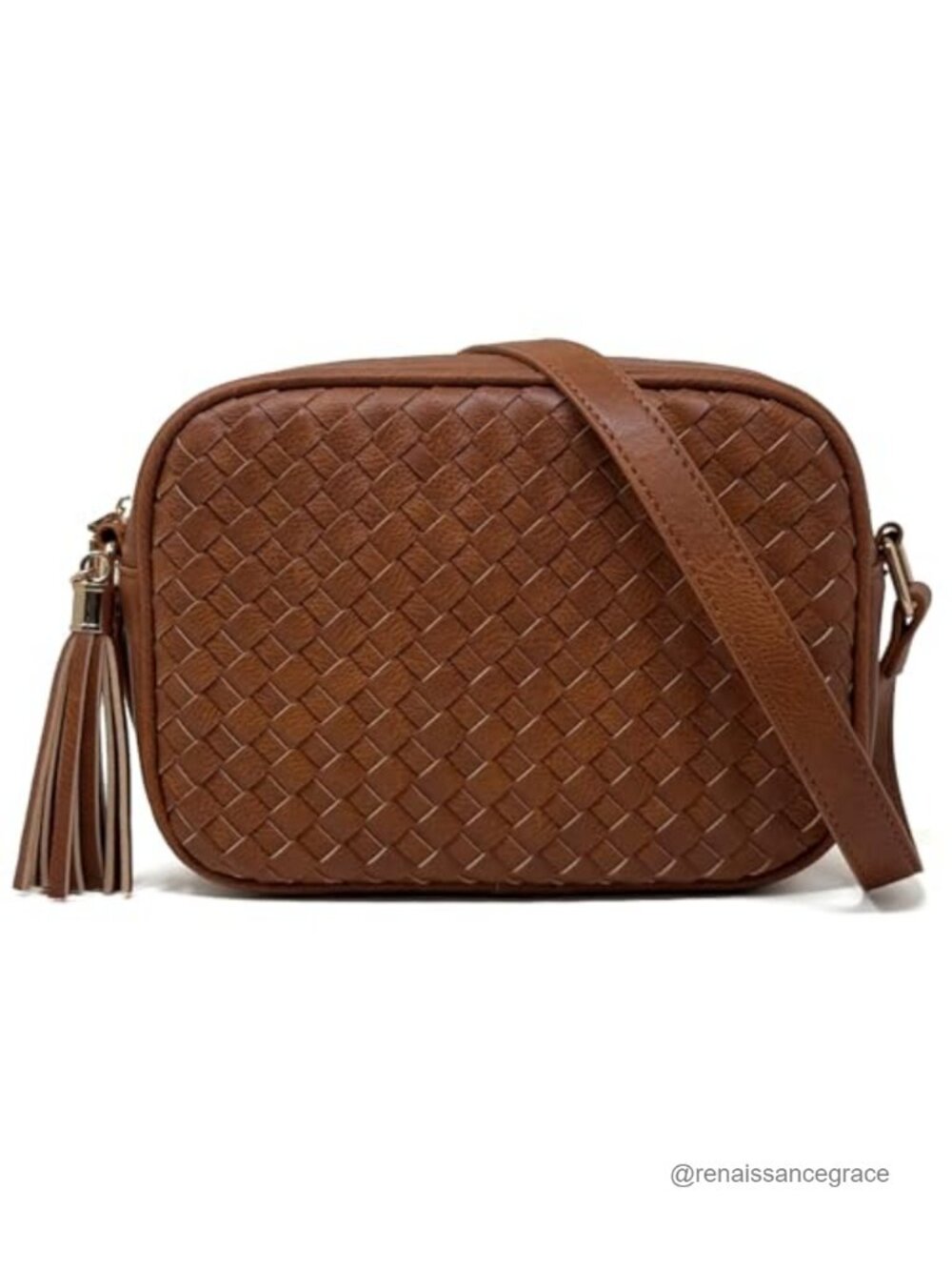 Woven Crossbody Bag for Women Boho Faux Leather Purse Small Roomy